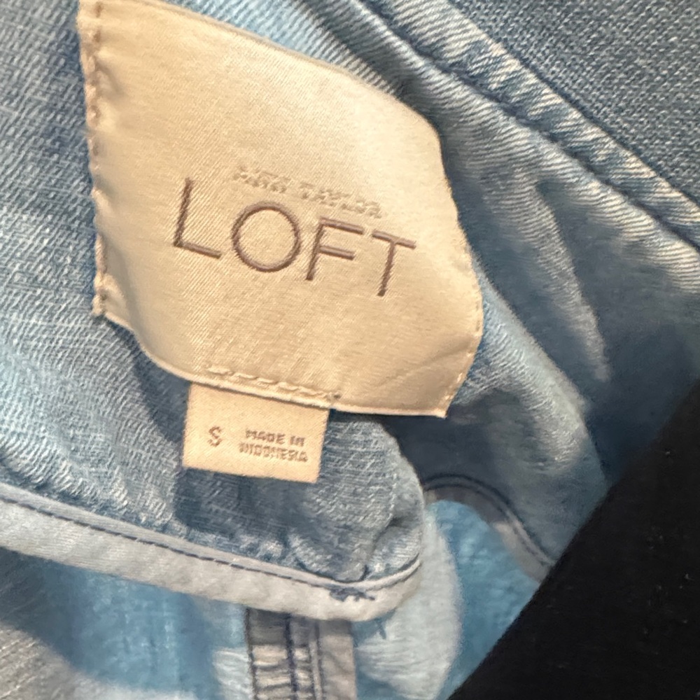 LOFT Light Blue Bomber Jacket - image 3